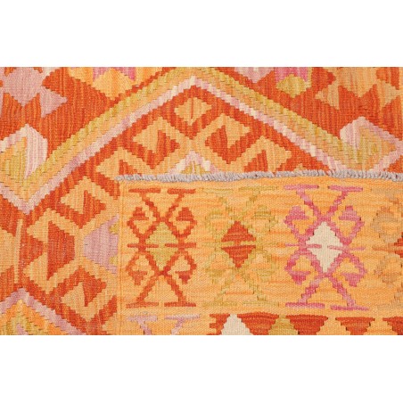 Tappeto Kilim Afghanistan arancione marrone 126x188
