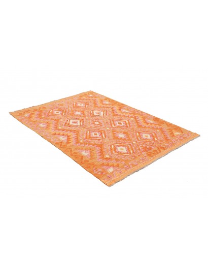 Tappeto Kilim Afghanistan arancione marrone 125x170