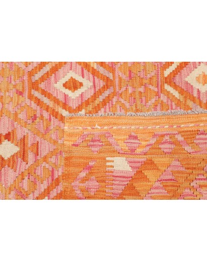 Tappeto Kilim Afghanistan arancione marrone 125x170
