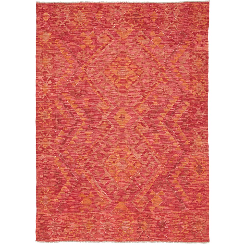 Tappeto Kilim Afghanistan rosso arancione 128x179