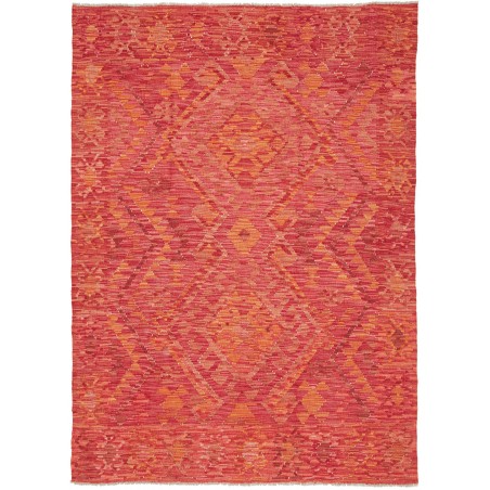 Tappeto Kilim Afghanistan rosso arancione 128x179