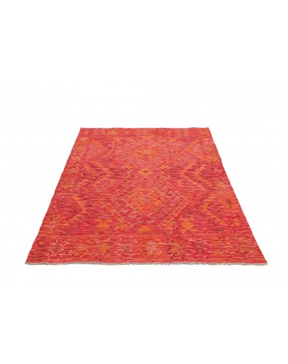 Tappeto Kilim Afghanistan rosso arancione 128x179