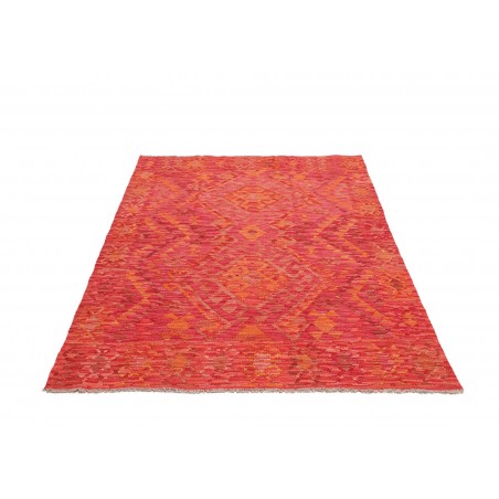 Tappeto Kilim Afghanistan rosso arancione 128x179