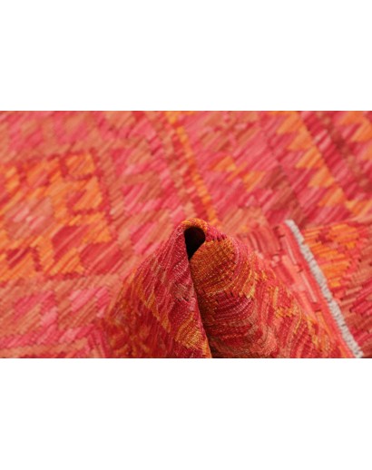 Tappeto Kilim Afghanistan rosso arancione 128x179
