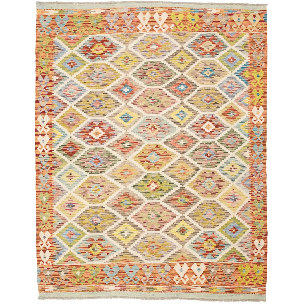 Tappeto Kilim Afghanistan marrone arancione 152x194