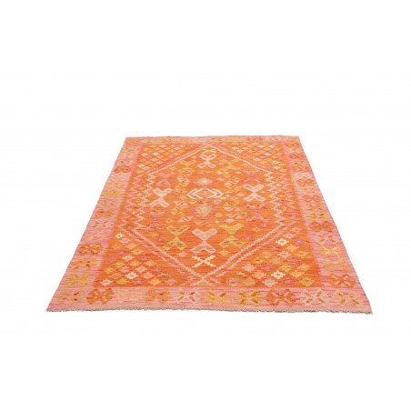 Tappeto Kilim Afghanistan arancione marrone 135x181