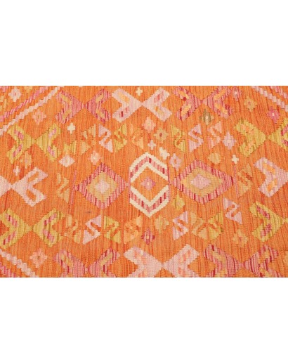 Tappeto Kilim Afghanistan arancione marrone 135x181