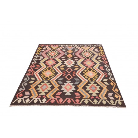 Tappeto Kilim Afghanistan grigio giallo 129x175