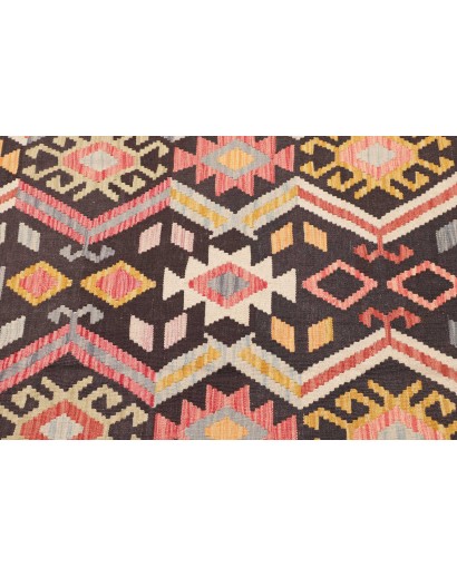 Tappeto Kilim Afghanistan grigio giallo 129x175