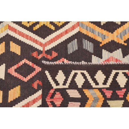 Tappeto Kilim Afghanistan grigio giallo 129x175