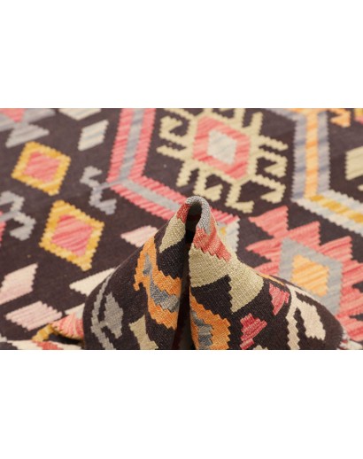 Tappeto Kilim Afghanistan grigio giallo 129x175