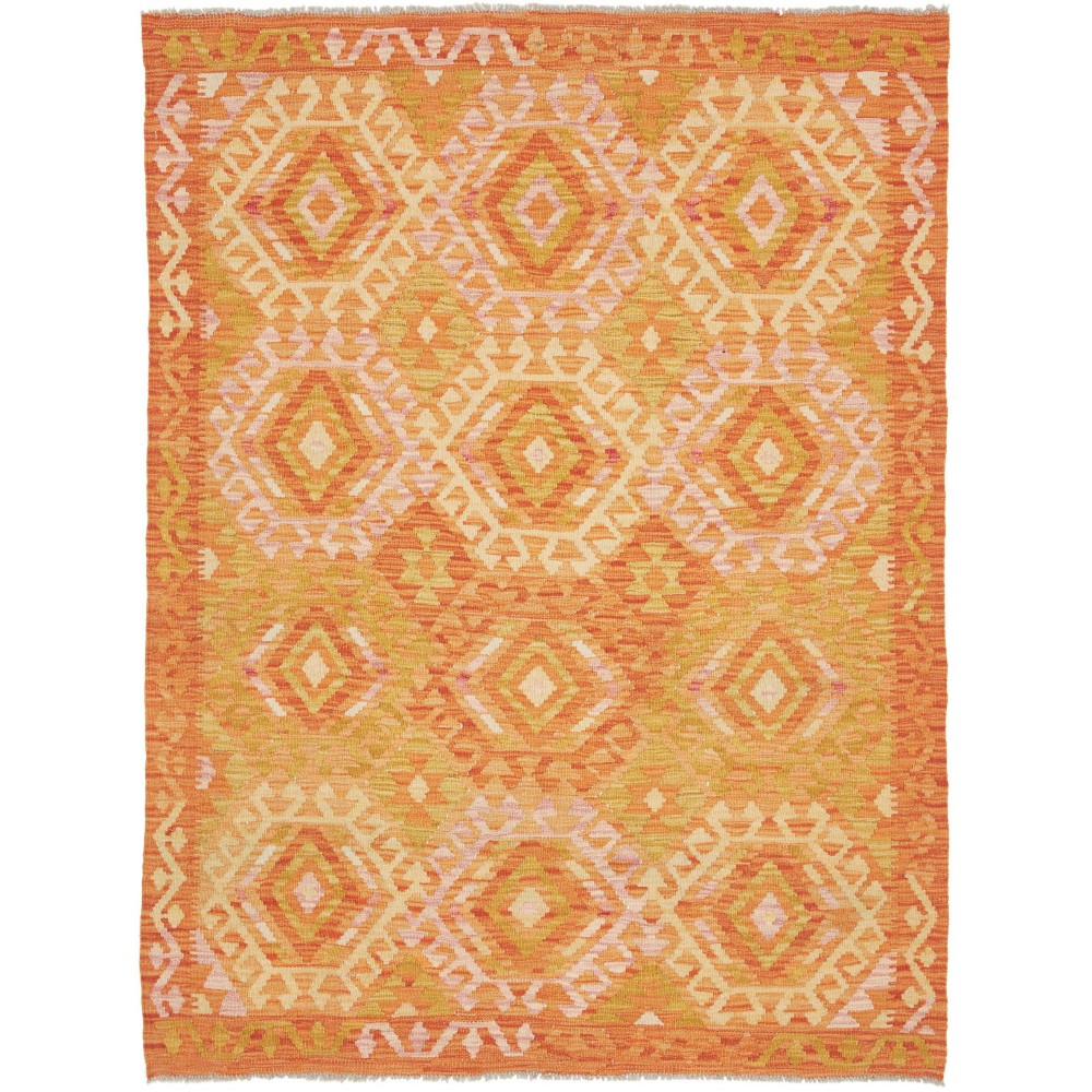 Tappeto Kilim Afghanistan marrone arancione 134x178