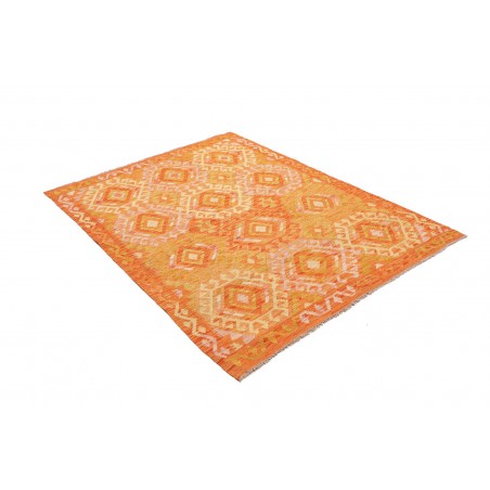 Tappeto Kilim Afghanistan marrone arancione 134x178
