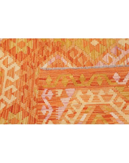 Tappeto Kilim Afghanistan marrone arancione 134x178