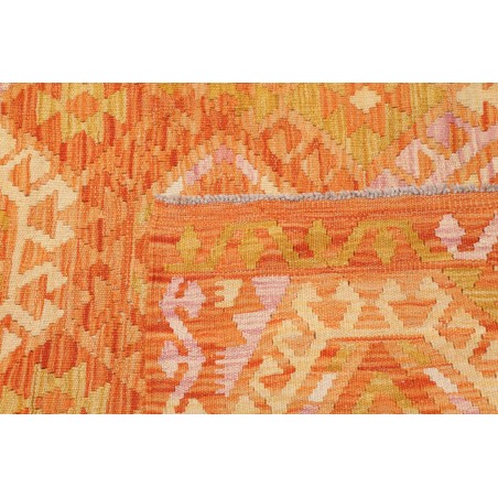 Tappeto Kilim Afghanistan marrone arancione 134x178