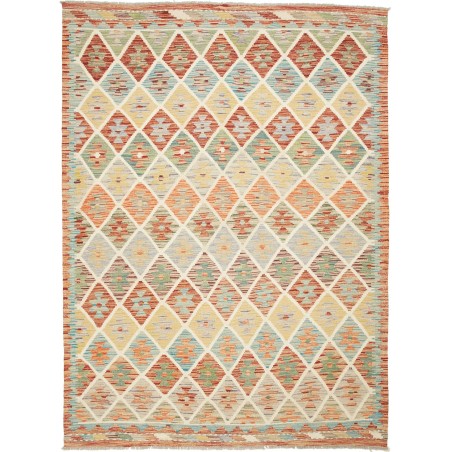 Tappeto Kilim Afghanistan marrone giallo 160x212