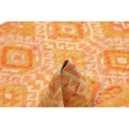 Tappeto Kilim Afghanistan marrone arancione 134x178