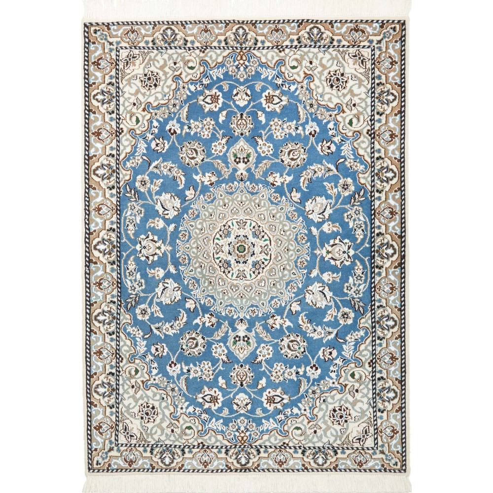Tappeto Nain 9La Persia bianco verde 93x132 Tappeto Nain 9La Persia bianco verde 93x132