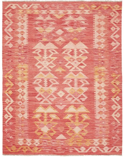 Tappeto Kilim Afghanistan arancione 135x172