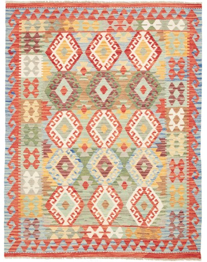 Tappeto Kilim Afghanistan marrone bianco 154x198