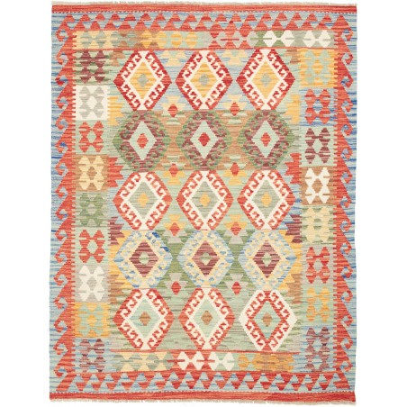 Tappeto Kilim Afghanistan marrone bianco 154x198