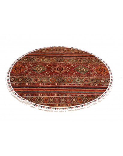 Tappeto Samarkand Pakistan marrone giallo 143x143