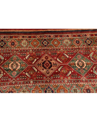 Tappeto Samarkand Pakistan marrone giallo 143x143