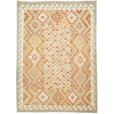 Tappeto Kilim Afghanistan marrone giallo 146x201