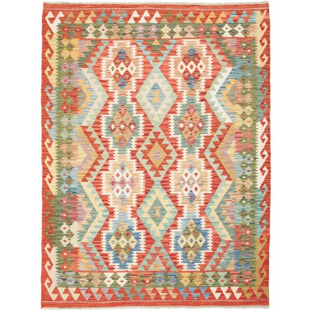 Tappeto Kilim Afghanistan marrone bianco 148x197