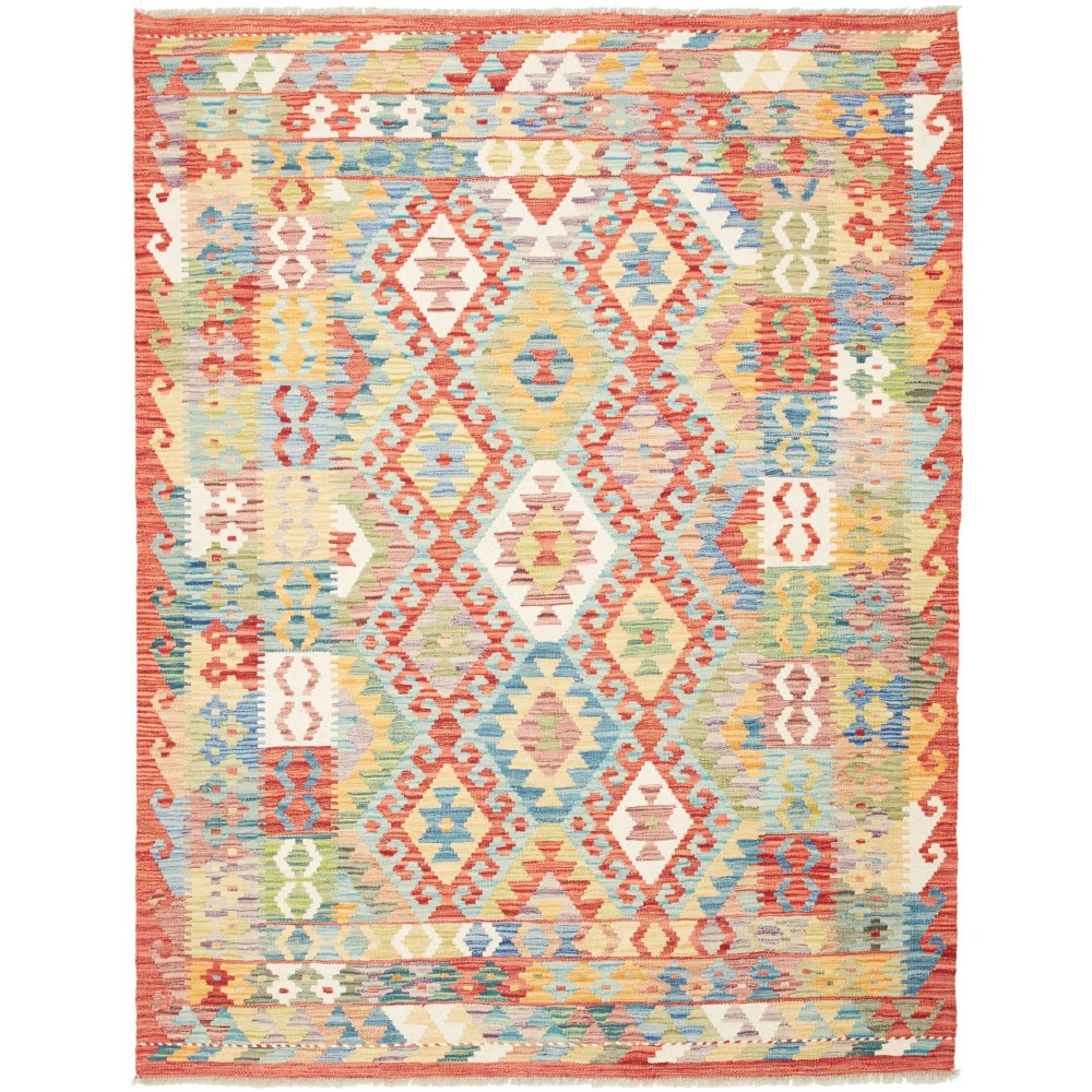 Tappeto Kilim Afghanistan marrone giallo 152x197