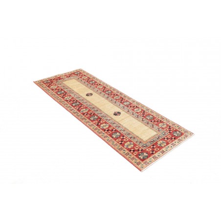 Tappeto Kazak Fine Pakistan marrone giallo 74x199