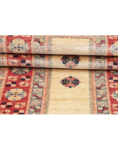 Tappeto Kazak Fine Pakistan marrone giallo 74x199