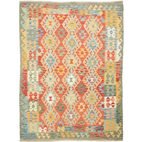 Tappeto Kilim Afghanistan marrone giallo 149x201