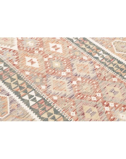 Tappeto Kilim Afghanistan bianco giallo 136x206