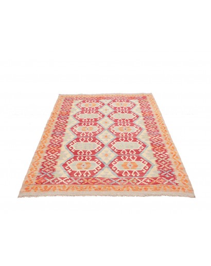 Tappeto Kilim Afghanistan marrone giallo 127x189