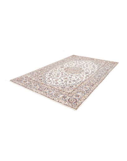 Tappeto Kashan Persia bianco azzurro 202x295