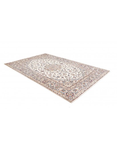 Tappeto Kashan Persia bianco azzurro 202x295