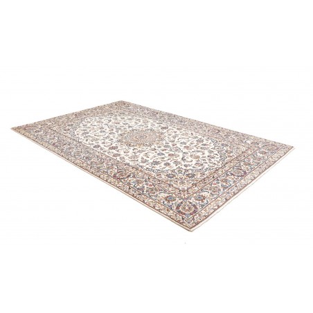Tappeto Kashan Persia bianco azzurro 202x295