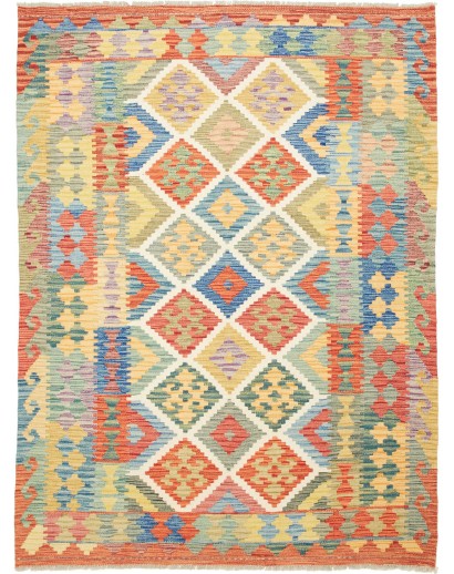 Tappeto Kilim Afghanistan marrone azzurro 151x200
