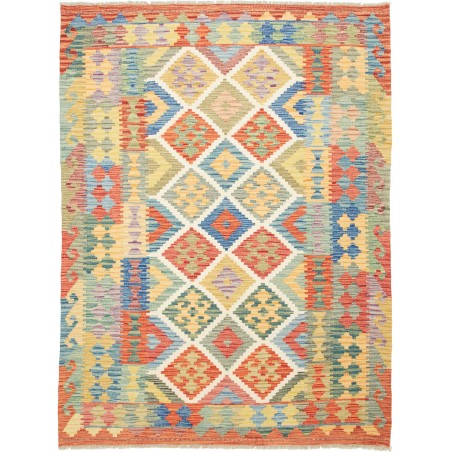 Tappeto Kilim Afghanistan marrone azzurro 151x200