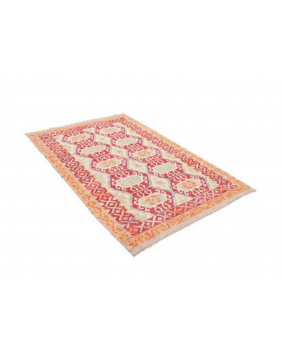 Tappeto Kilim Afghanistan marrone giallo 127x189