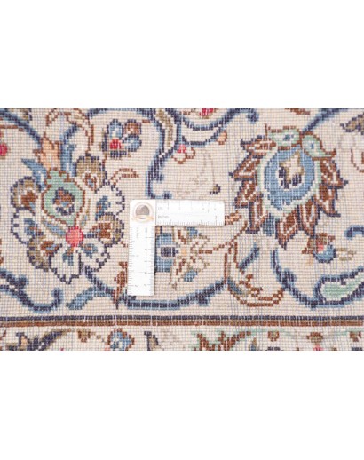 Tappeto Kashan Persia bianco azzurro 202x295