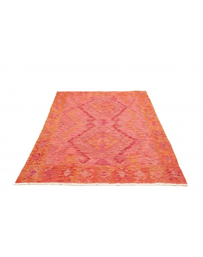 Tappeto Kilim Afghanistan arancione marrone 124x184