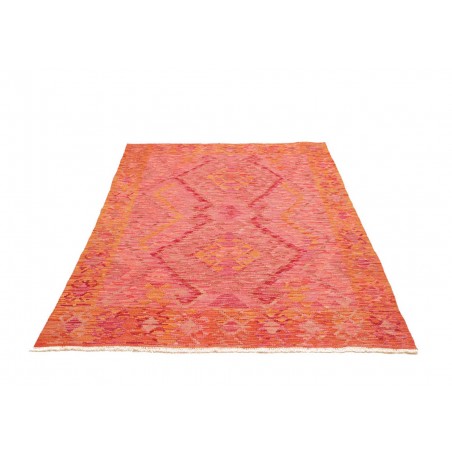 Tappeto Kilim Afghanistan arancione marrone 124x184