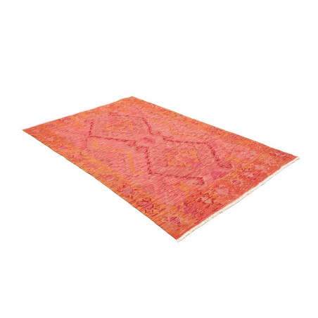 Tappeto Kilim Afghanistan arancione marrone 124x184