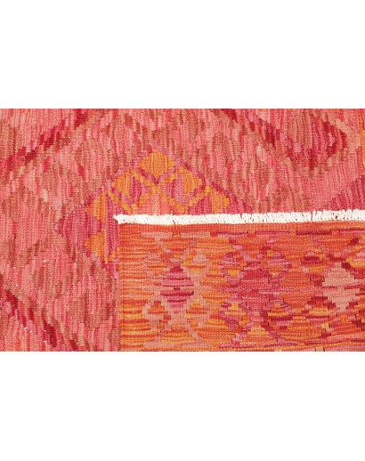 Tappeto Kilim Afghanistan arancione marrone 124x184