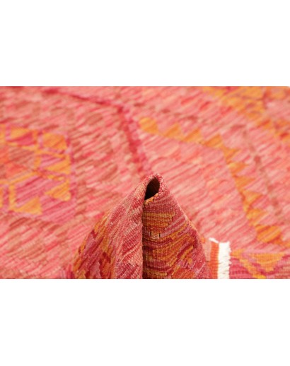 Tappeto Kilim Afghanistan arancione marrone 124x184