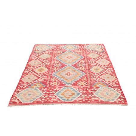 Tappeto Kilim Afghanistan marrone rosso 131x173