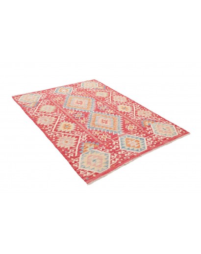 Tappeto Kilim Afghanistan marrone rosso 131x173