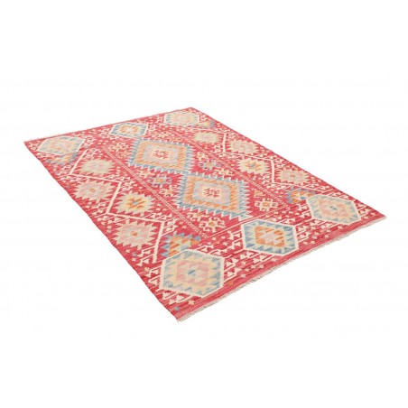 Tappeto Kilim Afghanistan marrone rosso 131x173